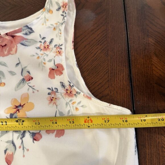 Xhilaration Sleeveless Floral Swing Dress Boho Medium Keyhole Back - Picture 6 of 7